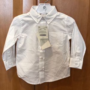 Janie and Jack Boys Textured White Dress Shirt